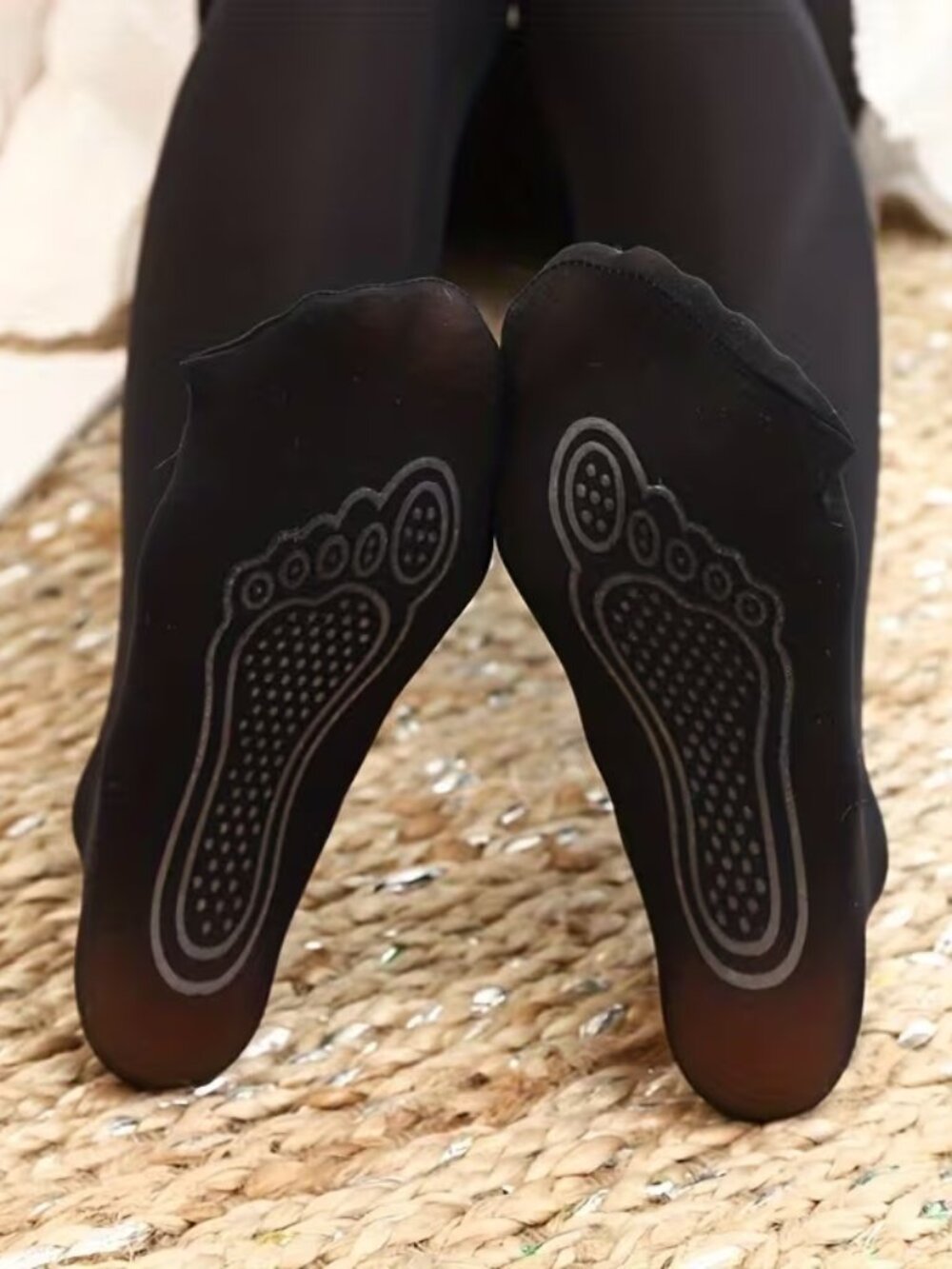 Women's Non-Slip Anti-Skid Tear Resistant Black Tights Pantyhose Stockings